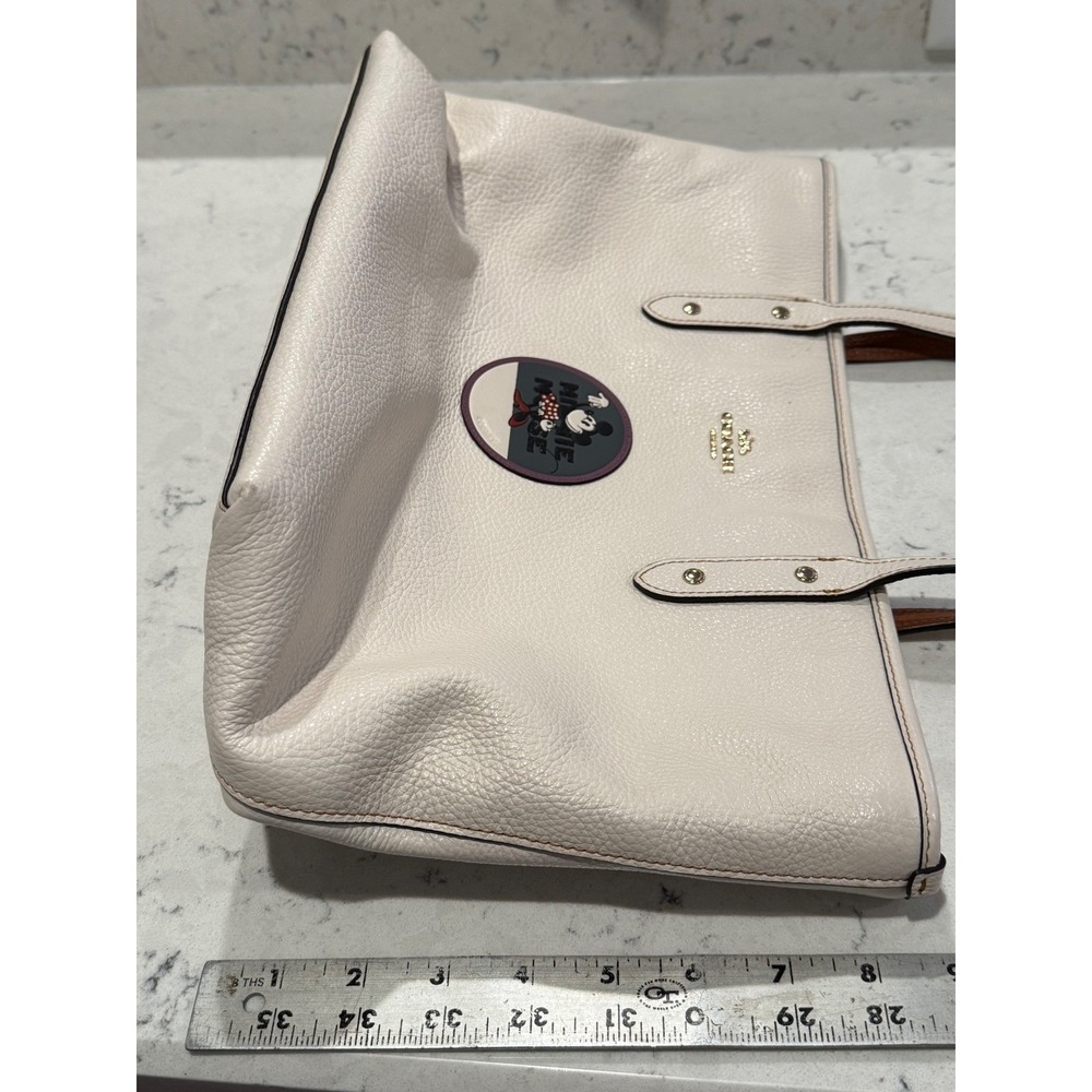 Coach x Disney Minnie Mouse White‎ Leather Tote Bag - Picture 5 of 17